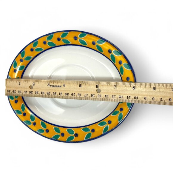 Royal Doulton Cabana Gravy Boat and Underplate Green Blue Yellow New - Picture 10 of 16